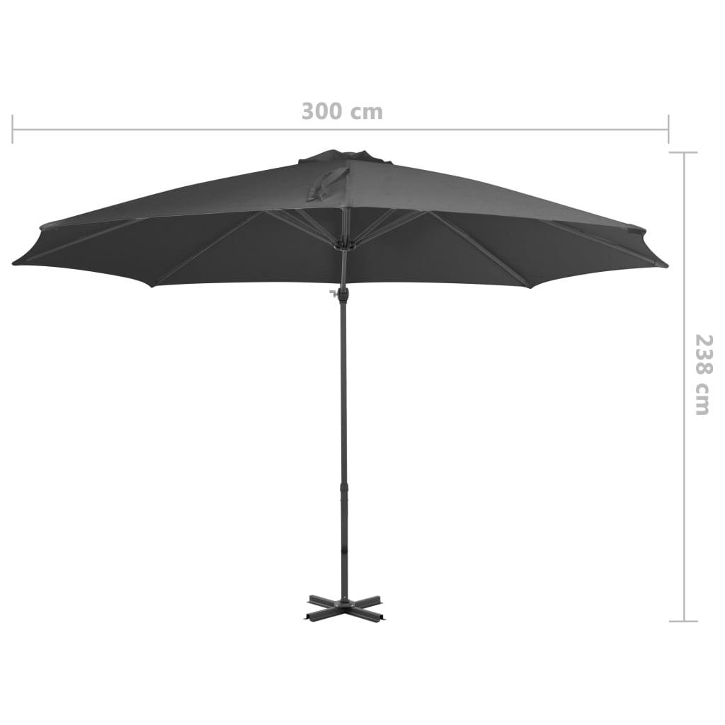 Gem. form. saulės skėtis su alium. stulp., antr. sp., 300cm