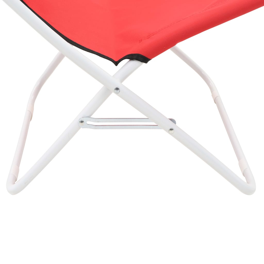 Sulankstomos paplūdimio kėdės, 2 vnt., raudonos spalvos
