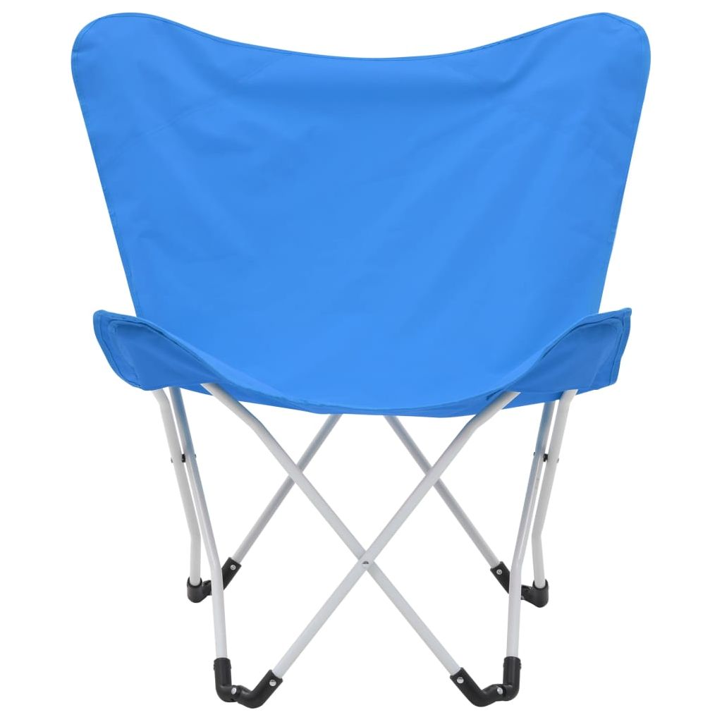 Išskleidžiamos stovyklavimo kėdės, 2vnt., mėlynos, sulankstomos
