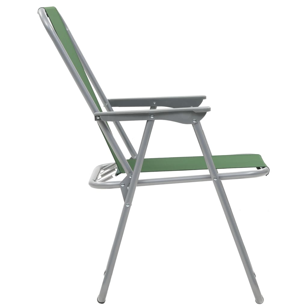 Sulankstomos stovyklavimo kėdės, 2vnt., 52x59x80cm, žalios