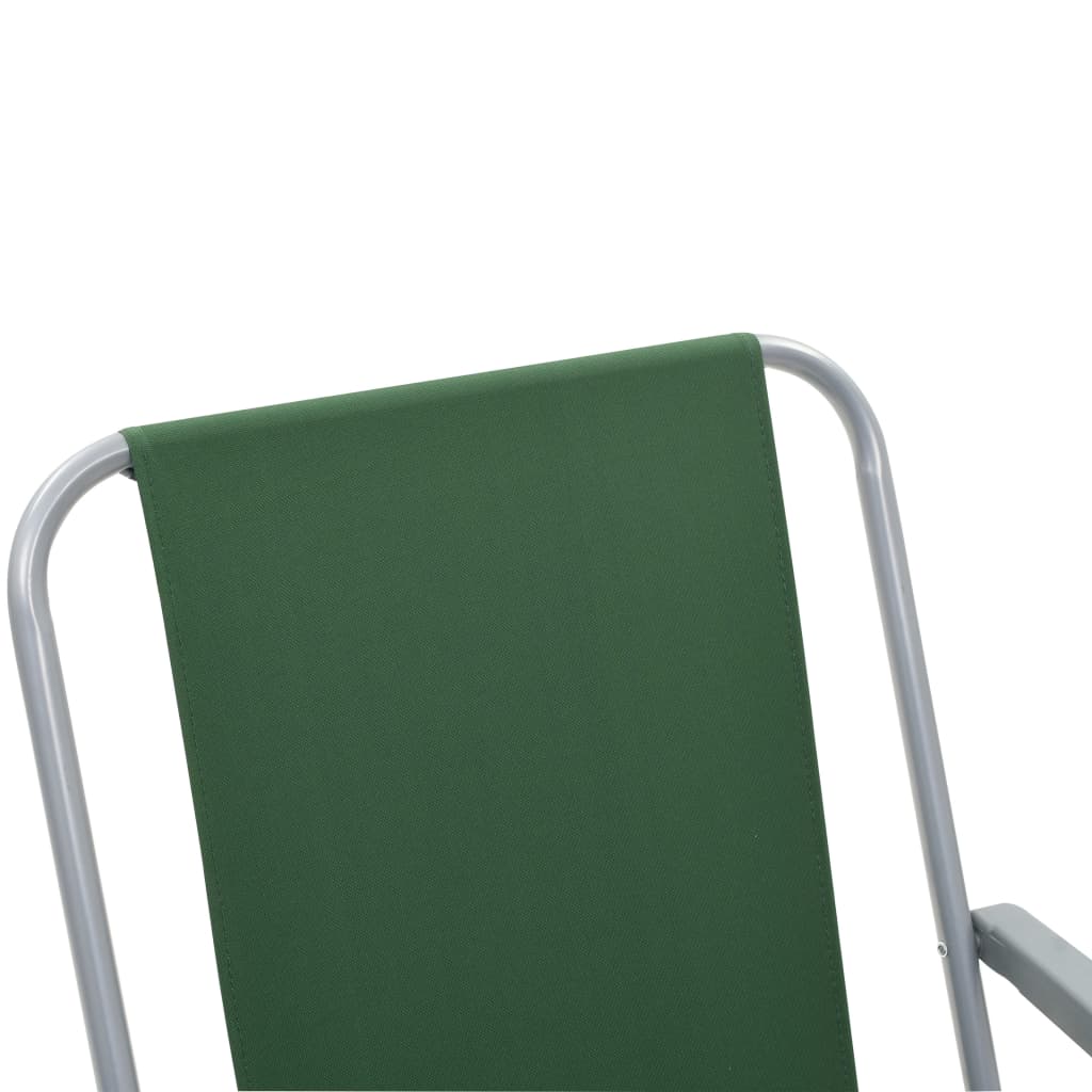 Sulankstomos stovyklavimo kėdės, 2vnt., 52x59x80cm, žalios