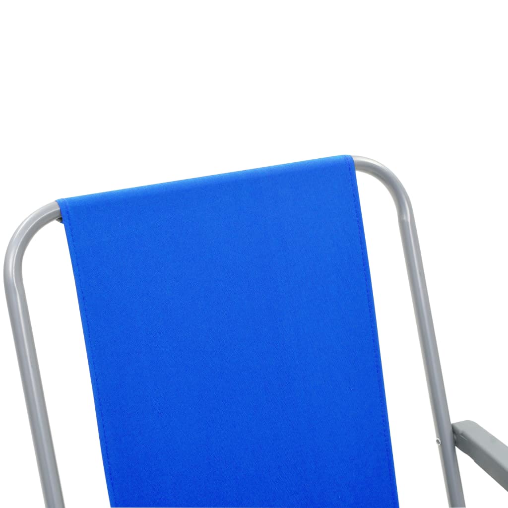 Sulankstomos stovyklavimo kėdės, 2vnt., 52x59x80cm, mėlynos