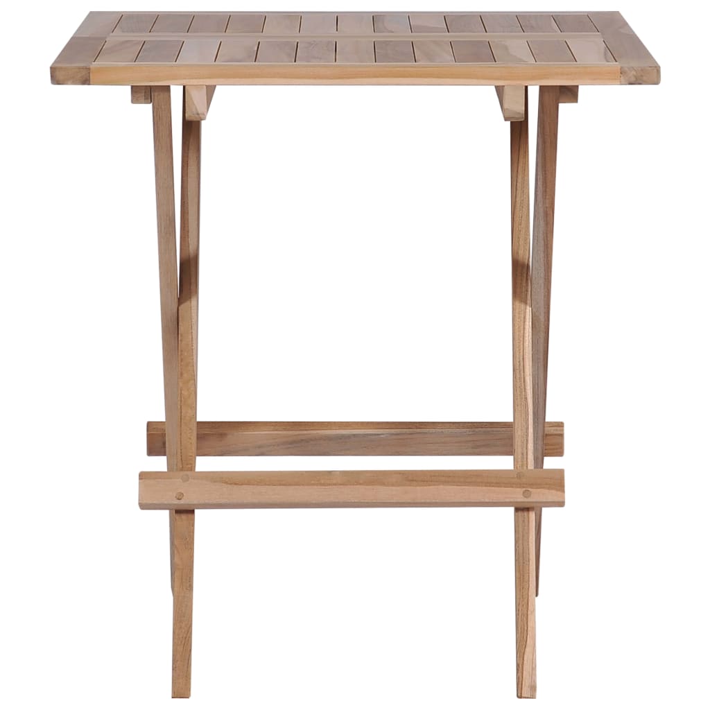 Sulankstomas bistro stalas, 60x60x65cm, tikmedžio med. masyvas