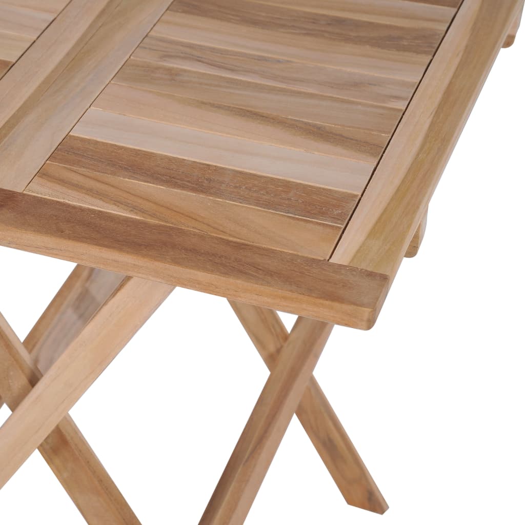 Sulankstomas bistro stalas, 60x60x65cm, tikmedžio med. masyvas