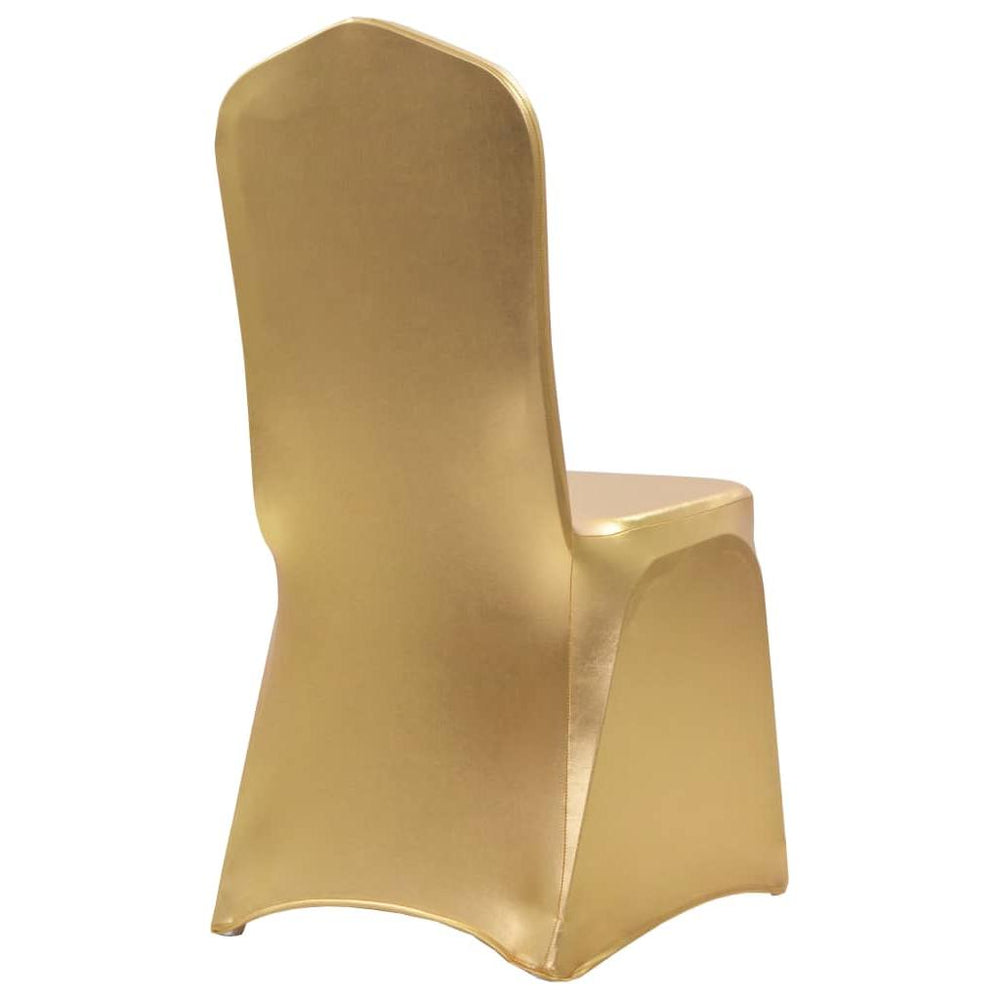Įtempiami kėdžių užvalkalai, 6vnt., auksinės spalvos