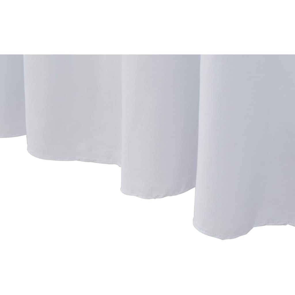 Įtemp. staltiesės su sijonais, 2 vnt., baltos, 120x60,5x74 cm