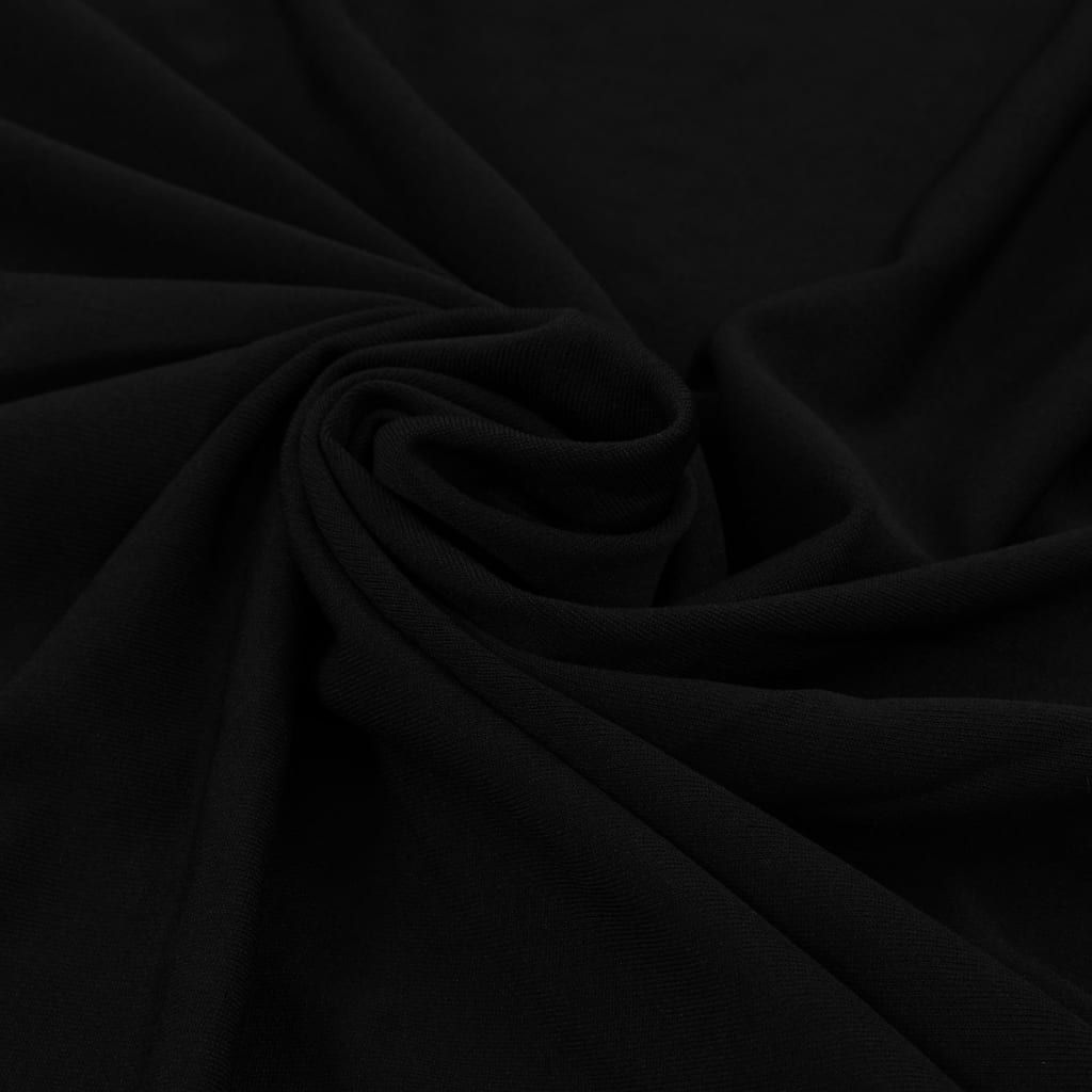 Įtempiamos staltiesės su sijonais, 2vnt., juodos, 180x74cm