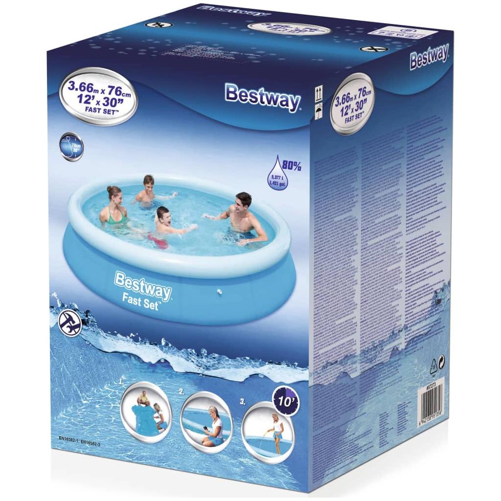 Bestway Fast Set Pripučiamas baseinas, 366x76cm, apvalus, 57273