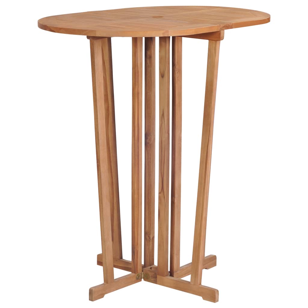 Sulankstomas baro stalas, 100x65x105cm, tikmedžio med. masyvas