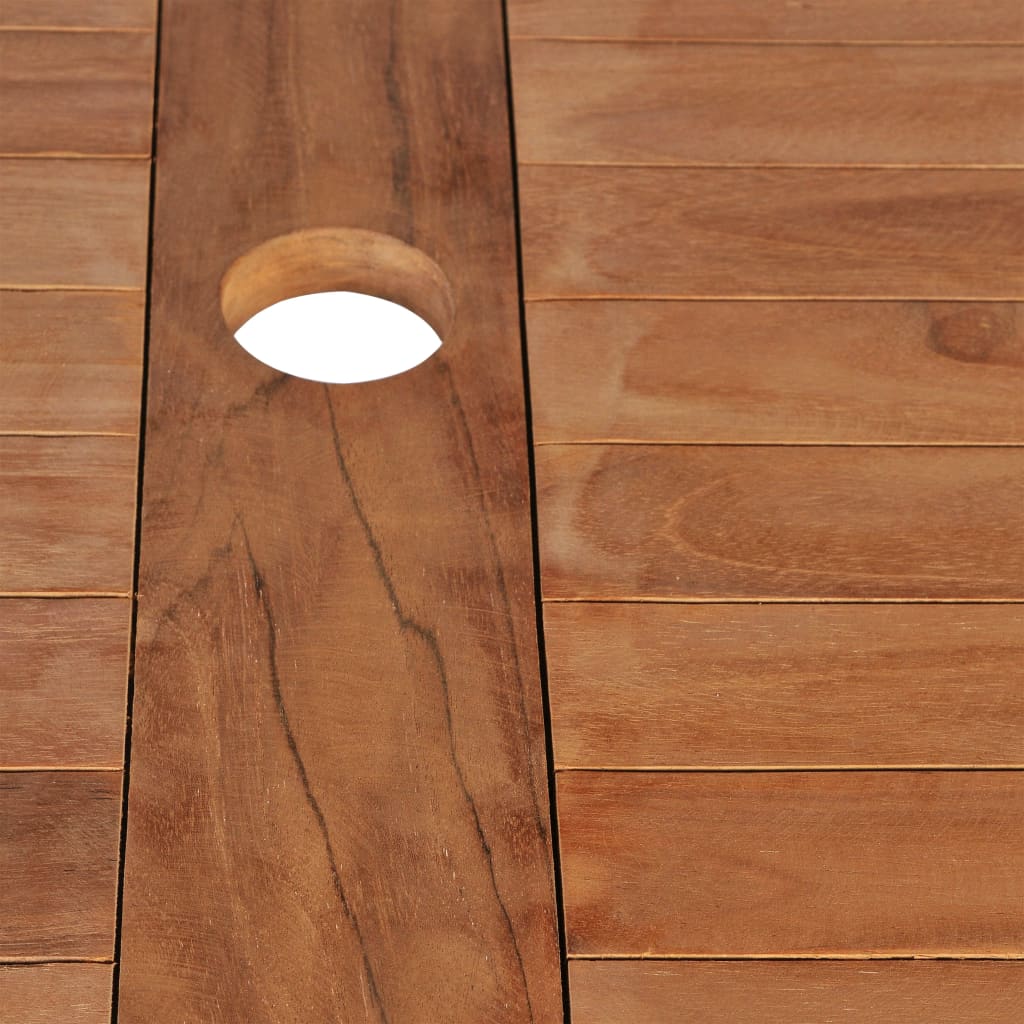 Sul. sodo valgomojo stalas, 120x70x75cm, tikmedžio mediena