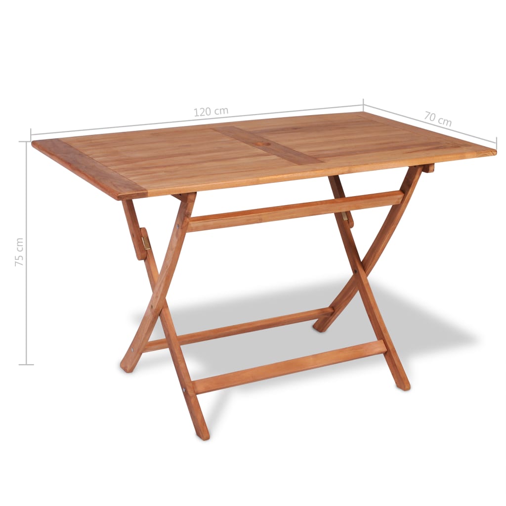 Sul. sodo valgomojo stalas, 120x70x75cm, tikmedžio mediena
