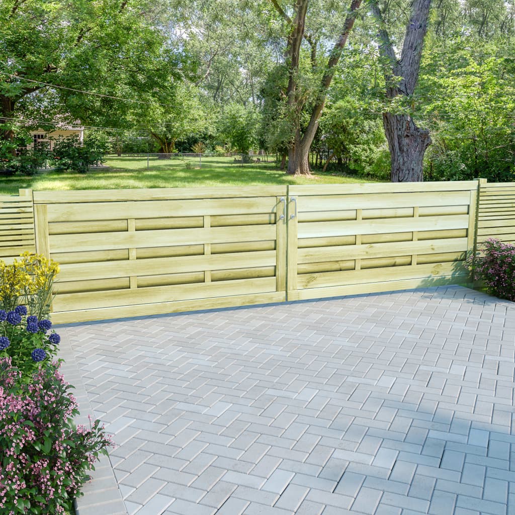 Sodo vartai, 2 vnt., FSC impregnuota pušies mediena, 150x75cm