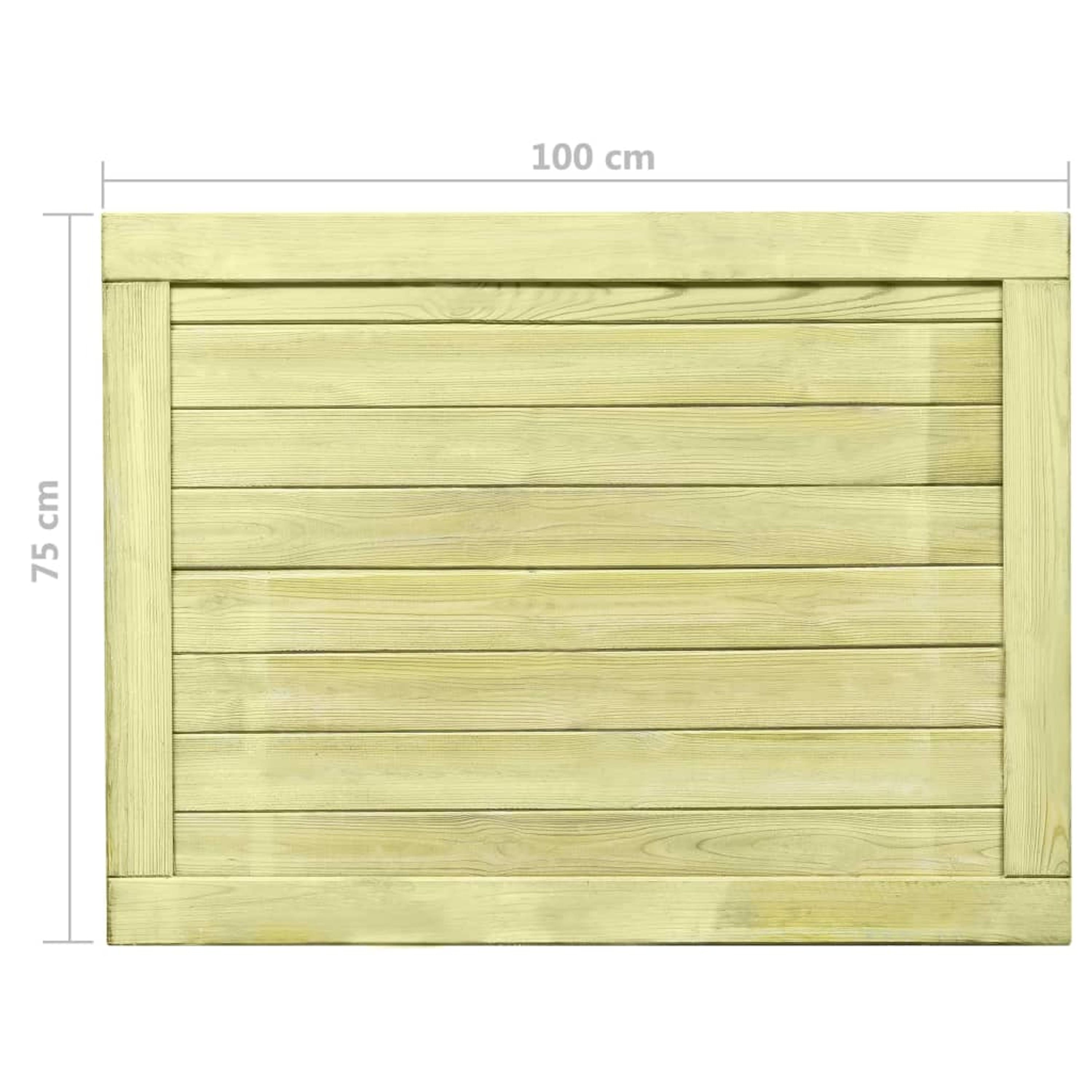 Sodo vartai, 75x100cm, FSC impregnuota pušies mediena