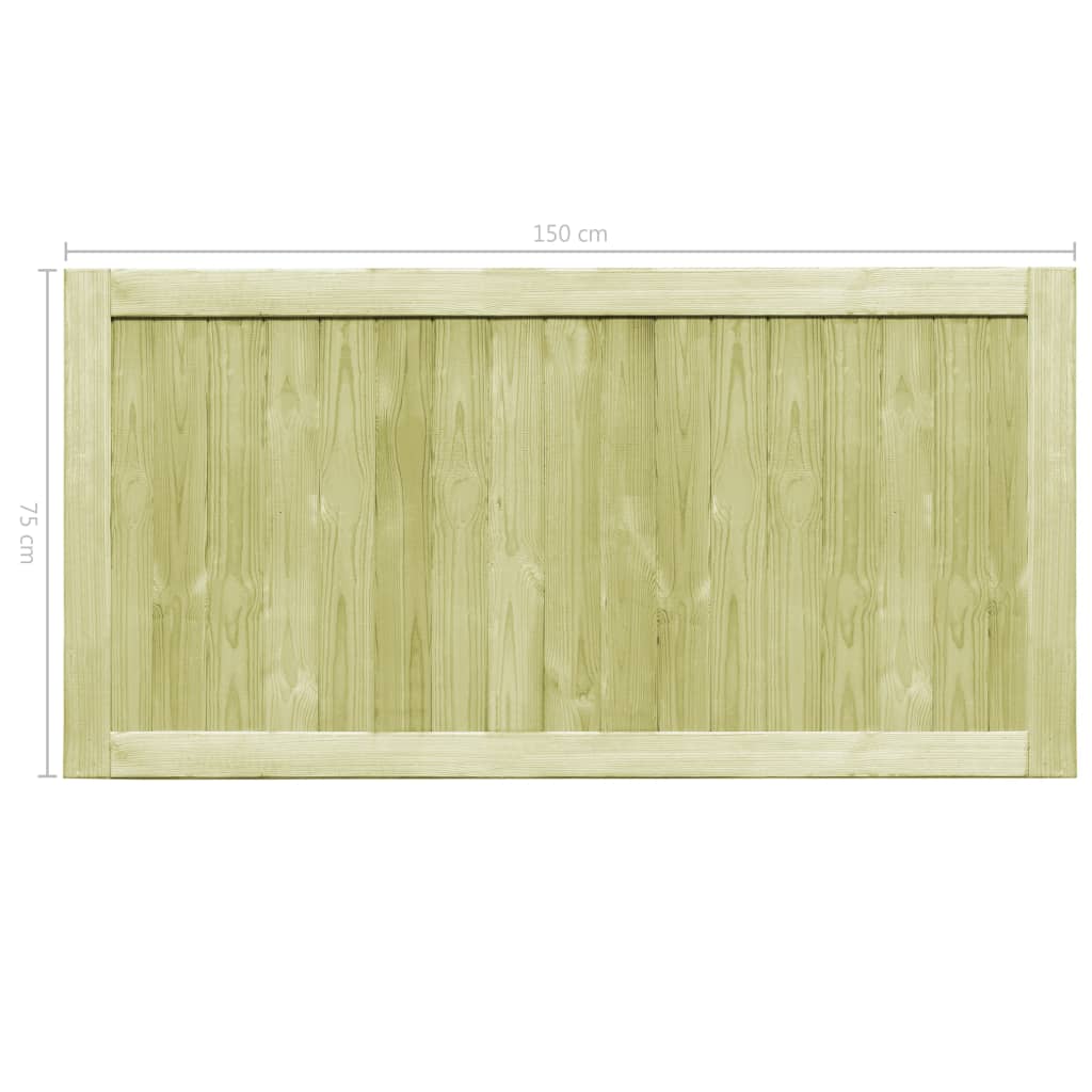 Sodo vartai, 2vnt., 300x75cm, FSC impregnuota pušies mediena