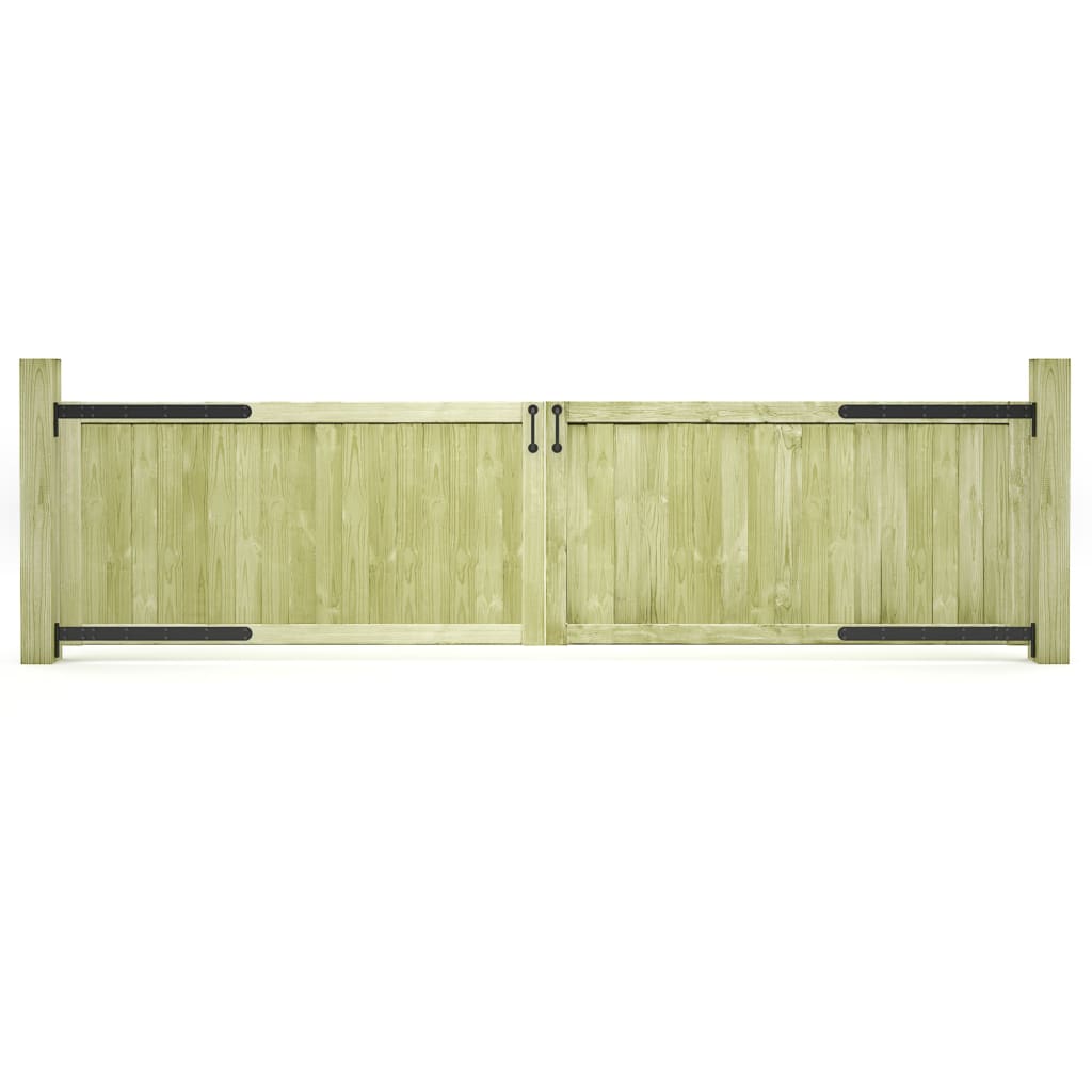 Sodo vartai, 2vnt., 300x75cm, FSC impregnuota pušies mediena