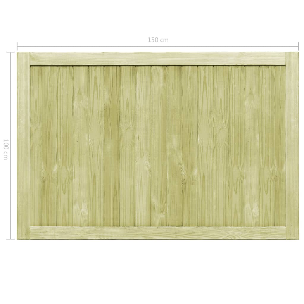 Sodo vartai, 2vnt., 300x100cm, FSC impregnuota pušies mediena
