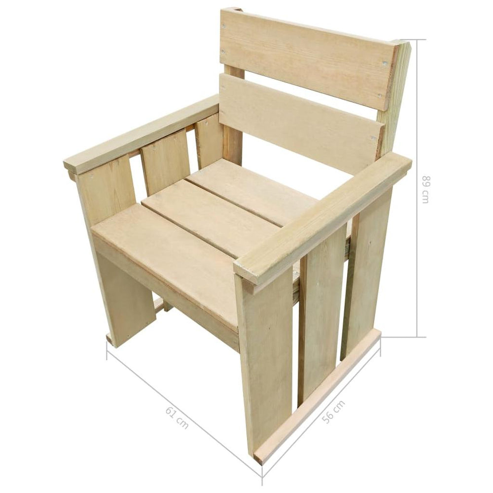 Lauko kėdė, FSC impregnuota pušies mediena