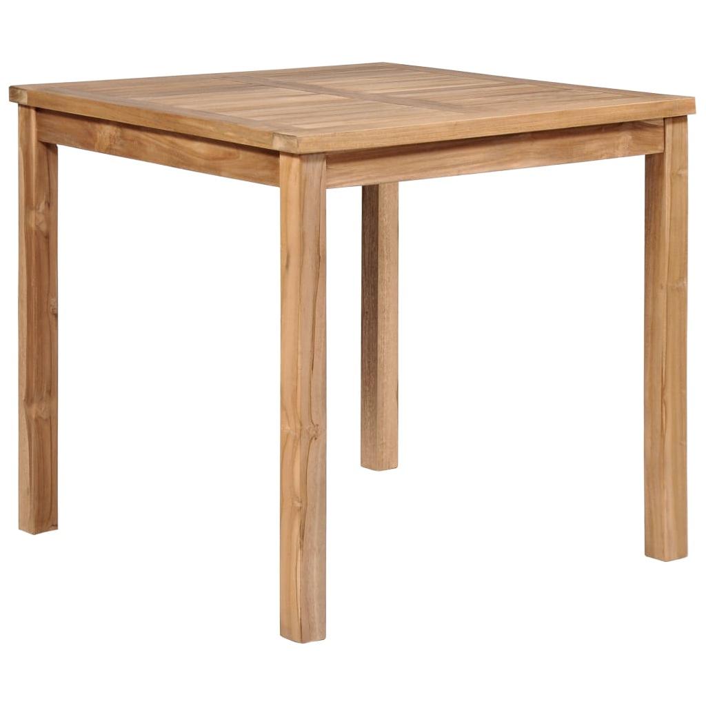 Lauko valgomojo stalas, 80x80x77cm, tikmedžio med. masyvas