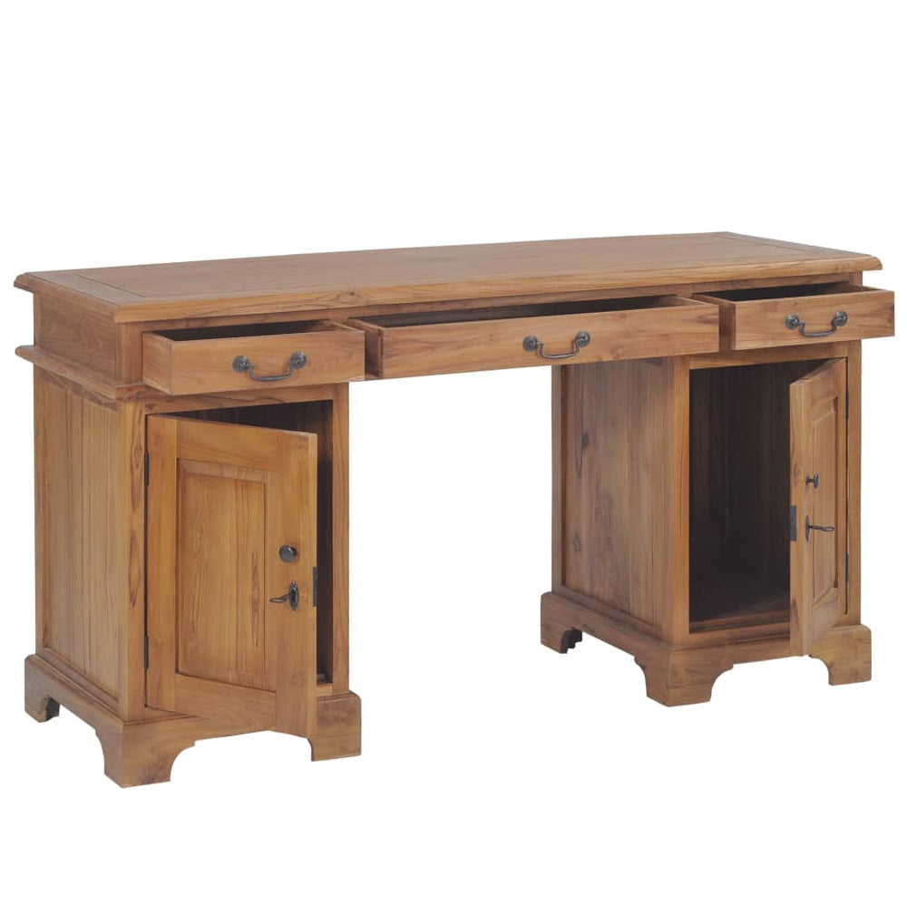 Vadovo stalas, 140x50x76cm, tikmedžio medienos masyvas