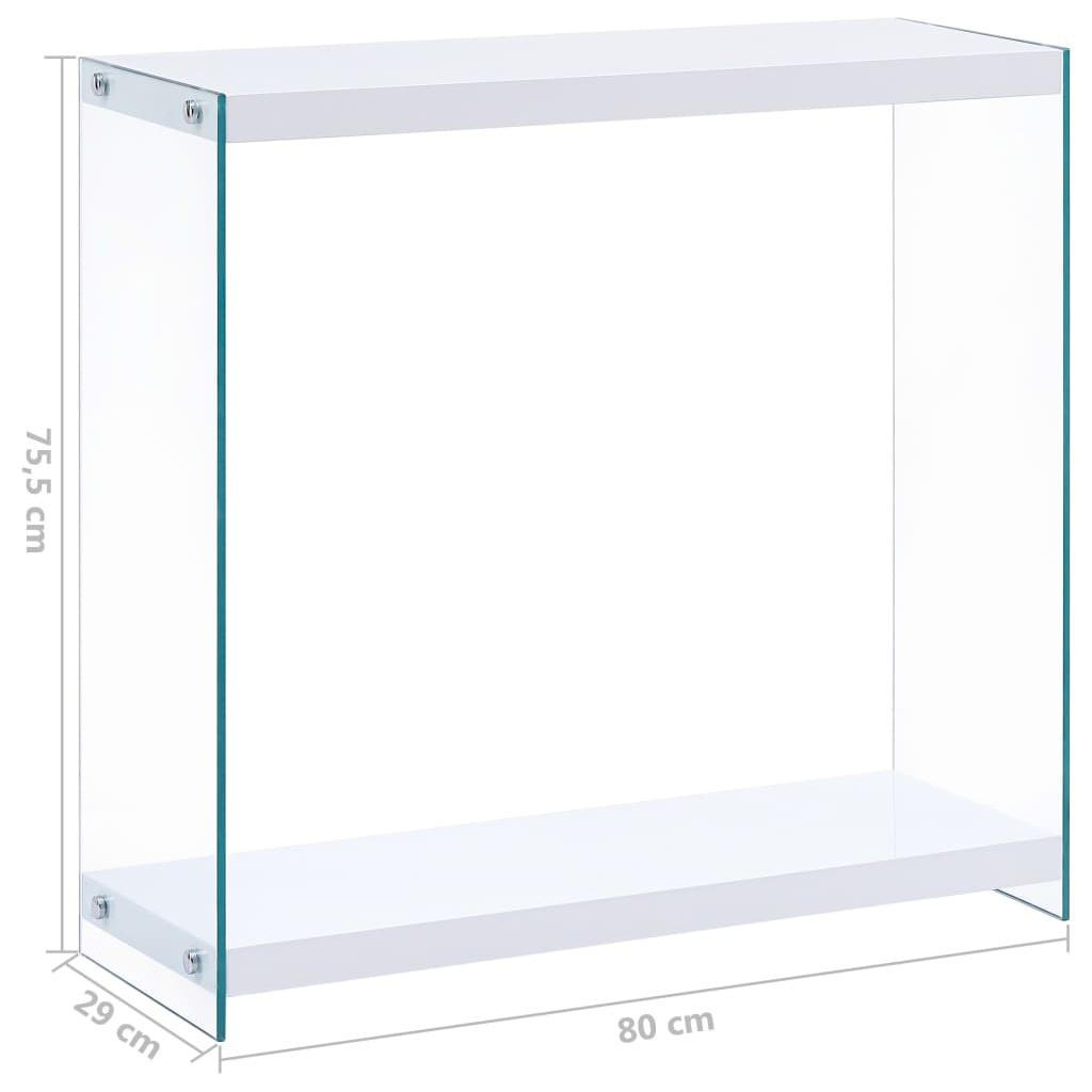 Konsolinis staliukas, baltos spalvos, 80x29x75,5 cm, MDF