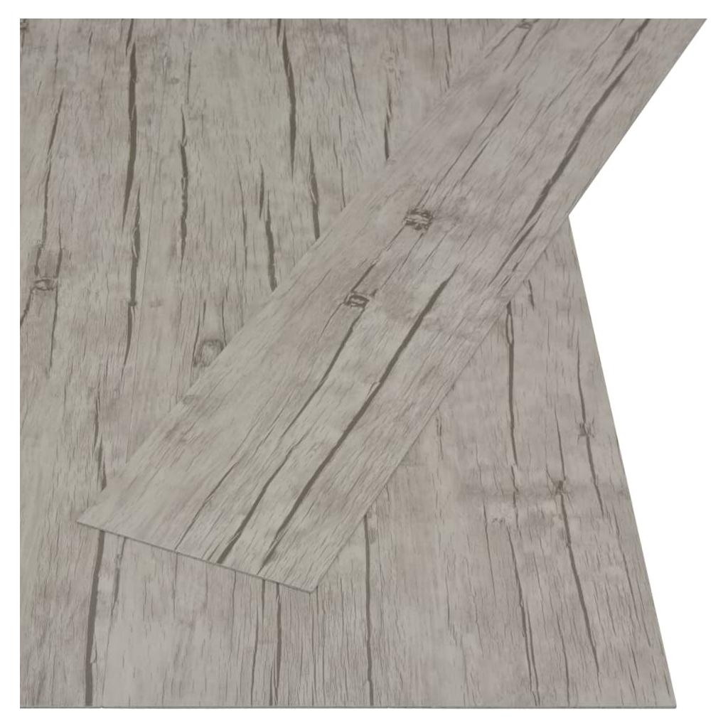 Grindų plokštės, švies. ąžuolo sp., 4,46m², 3mm, PVC, prilipd.