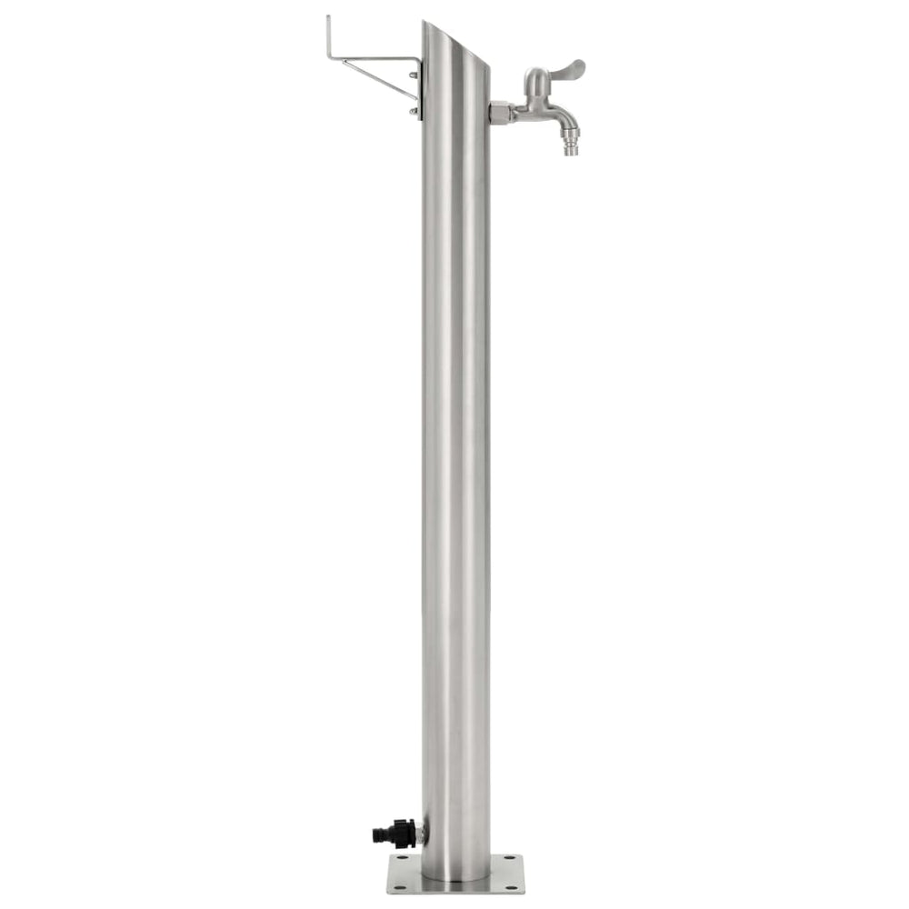 Vandens kolonėlė sodui, 95cm, nerūdijantis plienas, apvali