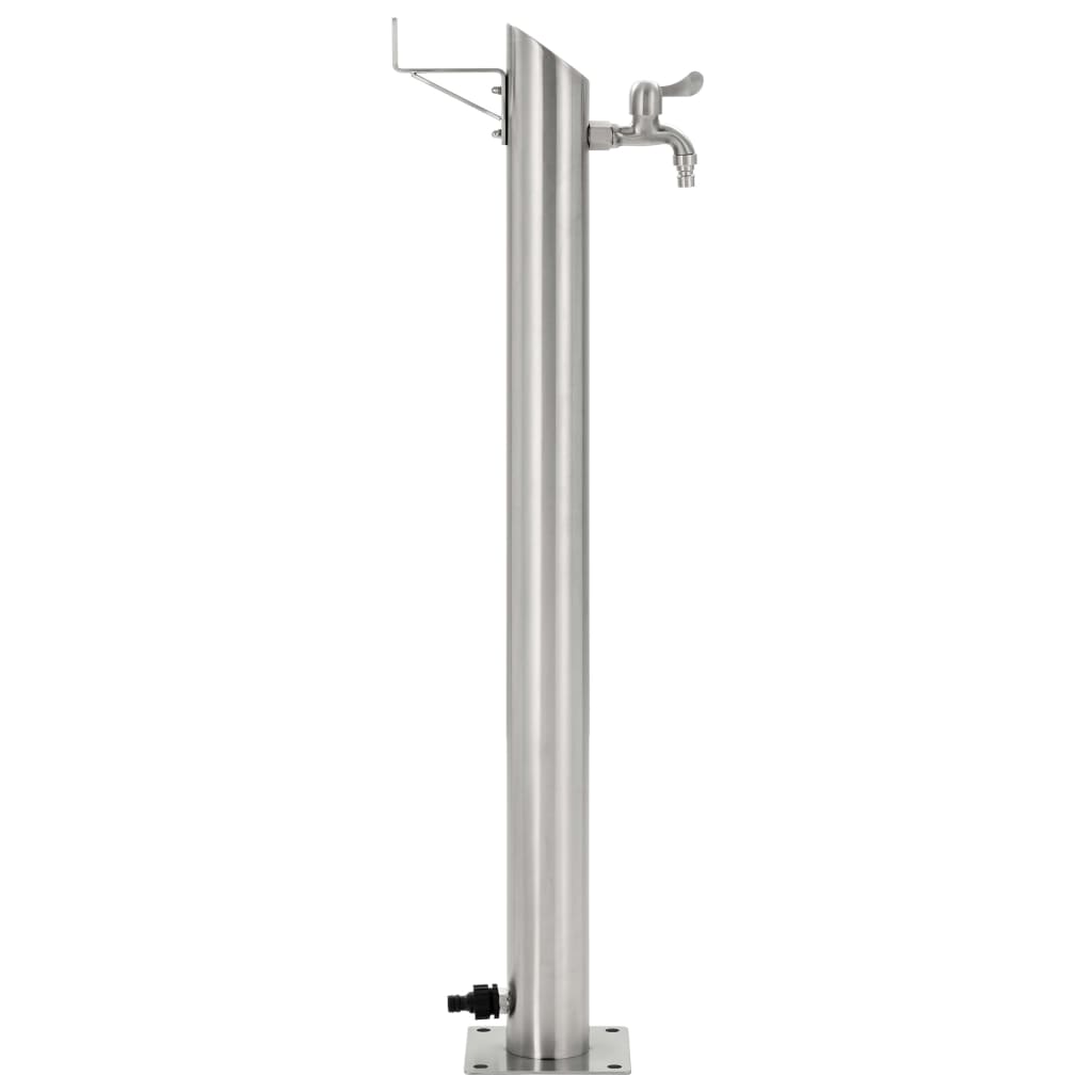 Vandens kolonėlė sodui, 95cm, nerūdijantis plienas, apvali
