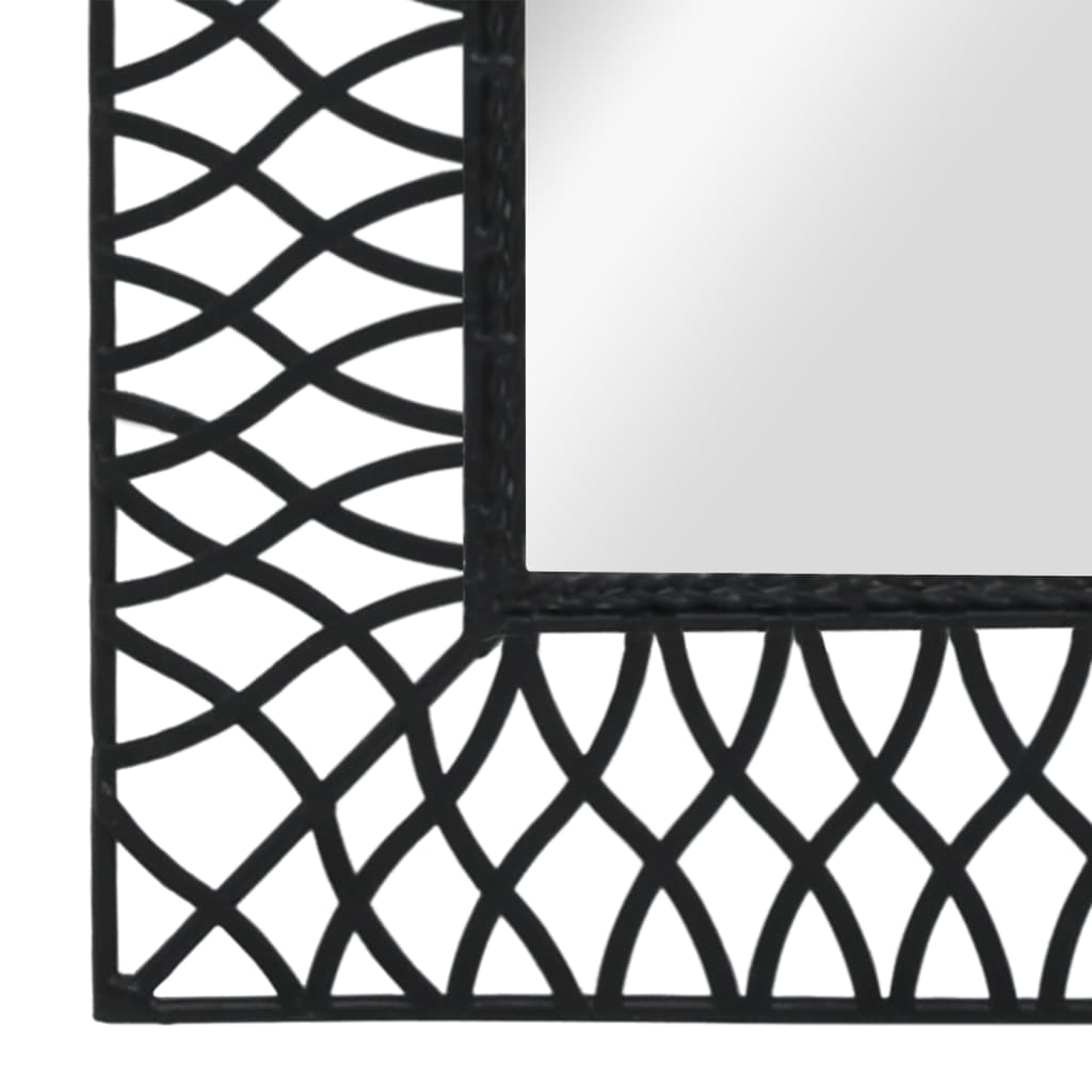 Sieninis sodo veidrodis, juodas, 50x80 cm, arkinis