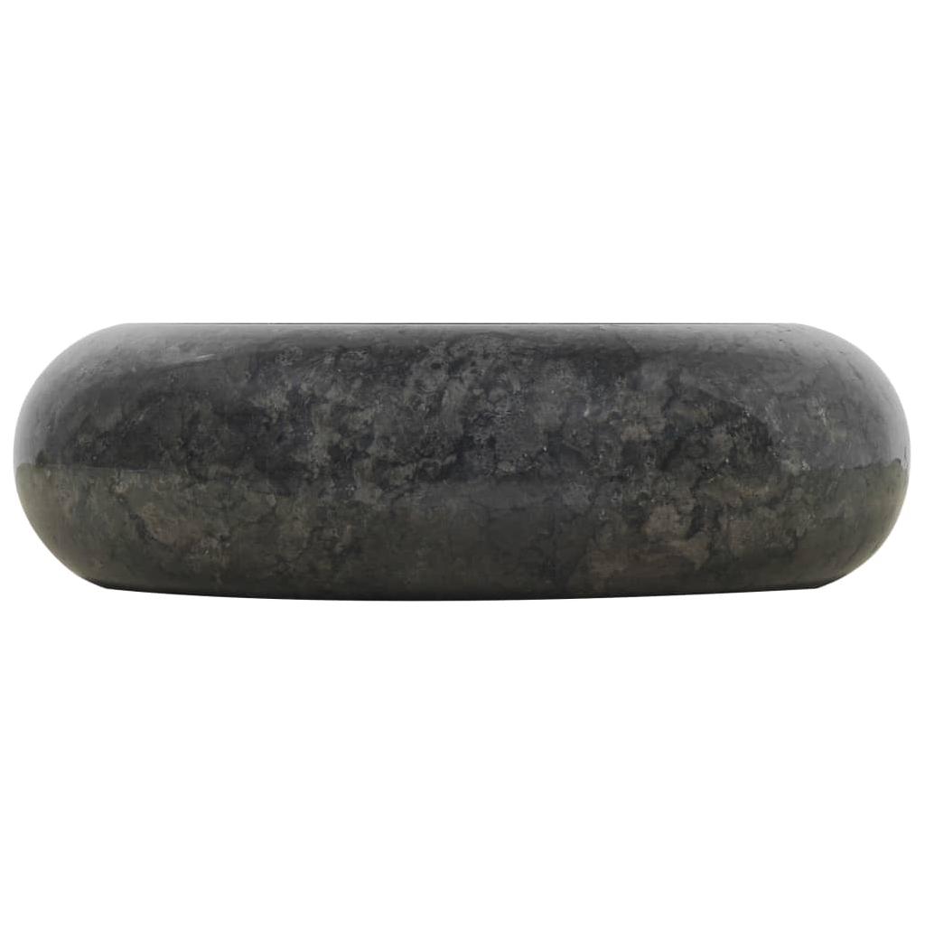 Kriauklė, juoda, 40x12cm, marmuras