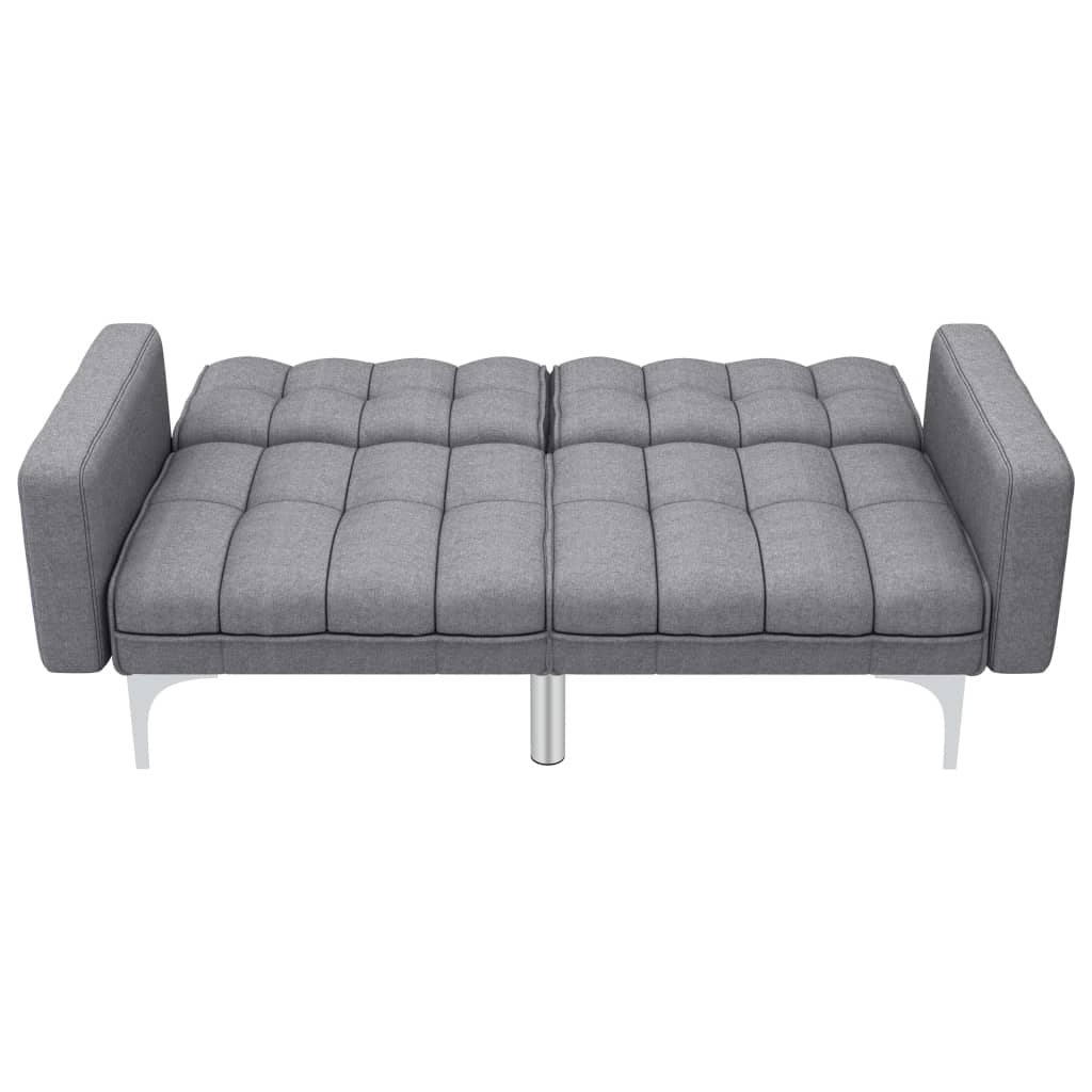 Sofa-lova, šviesiai pilkos spalvos, audinys