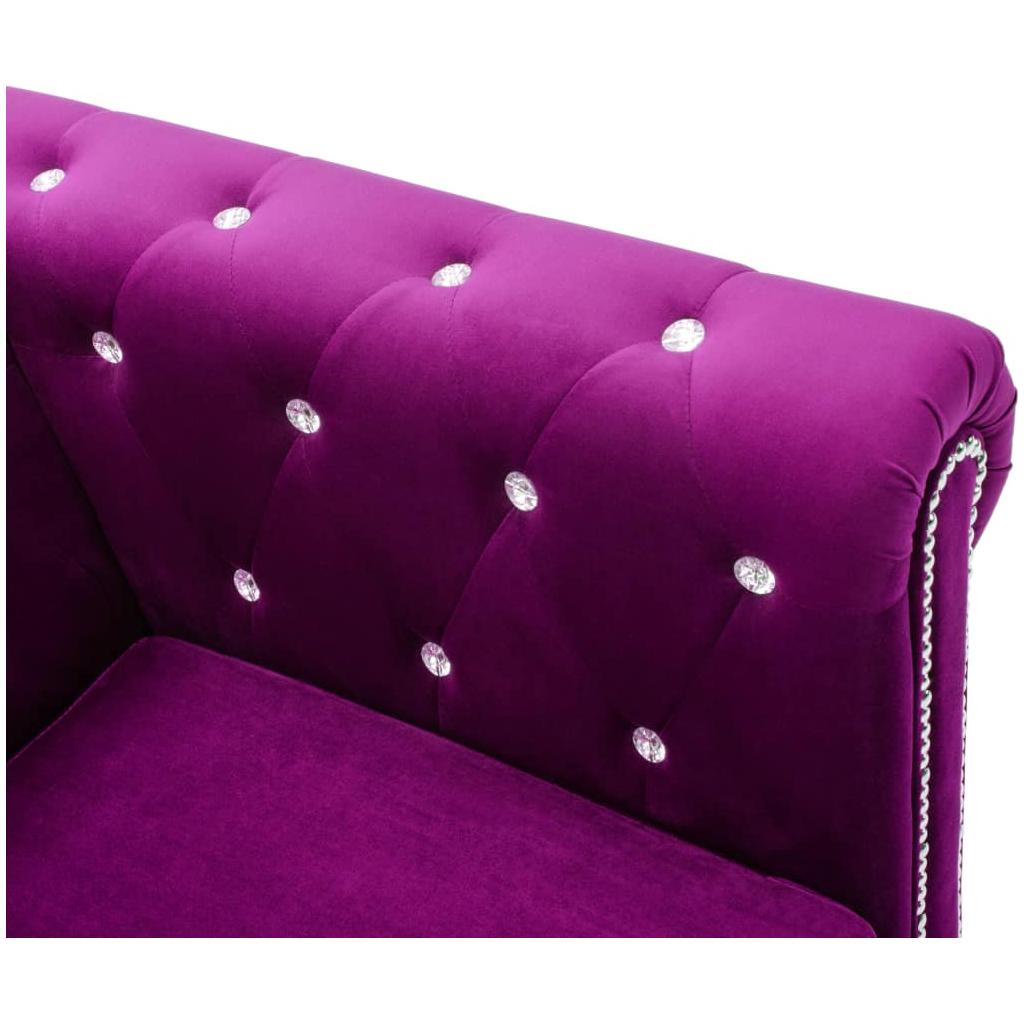 Chesterfield sofos kompl., 2d., aksominis apmušalas, violet.