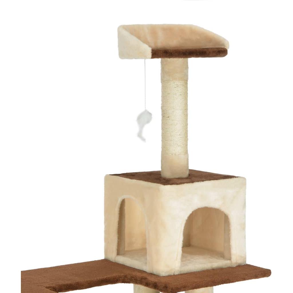 Draskyklė katėms su stovu iš sizalio, smėlio sp., 225cm