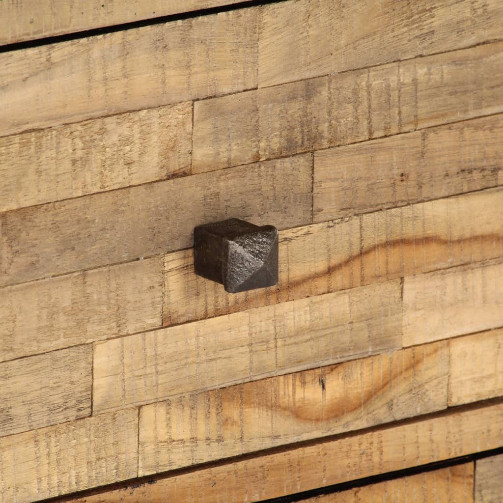 Šoninių spintelių komplektas, 2d., perdirbta tikmedžio mediena
