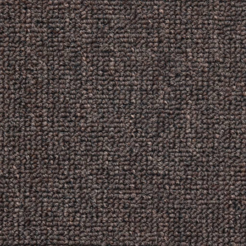 Kilimėliai laiptams, 15vnt., rudos kavos spalvos, 56x17x3cm
