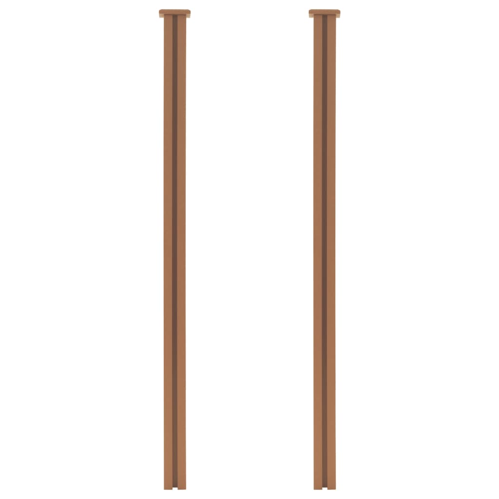 WPC tvoros rinkinys, 3 kvadratinės, 531x187cm, rudas