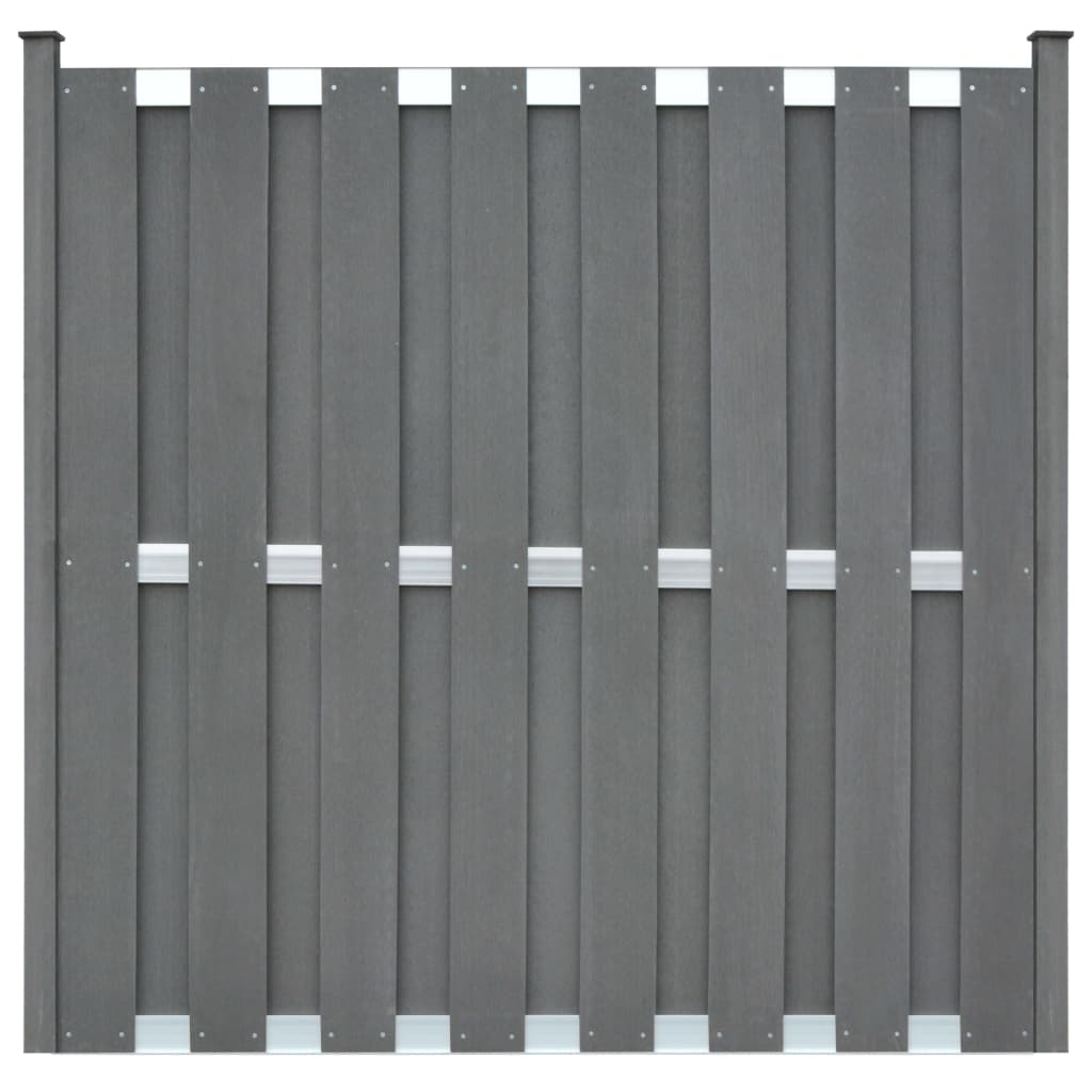 WPC tvoros rinkinys, 3 kvadratinės, 562x185cm, pilkas