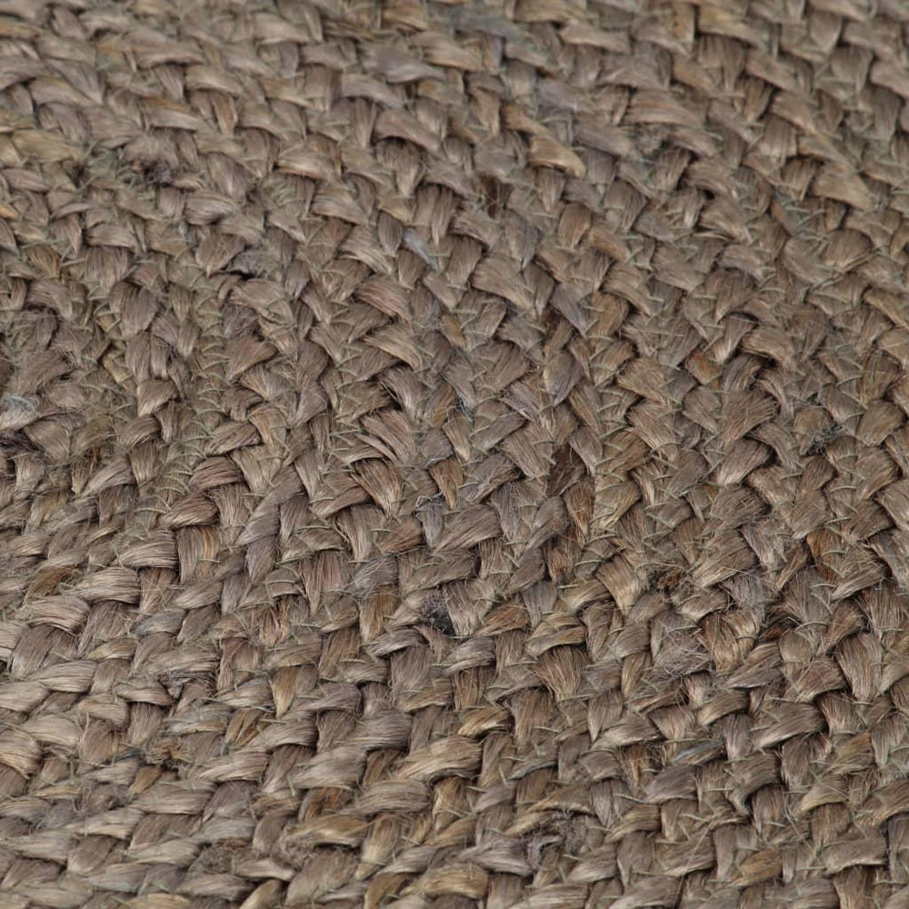 Kilimas, pilkas, 120cm, džiutas, apvalus, rankų darbo