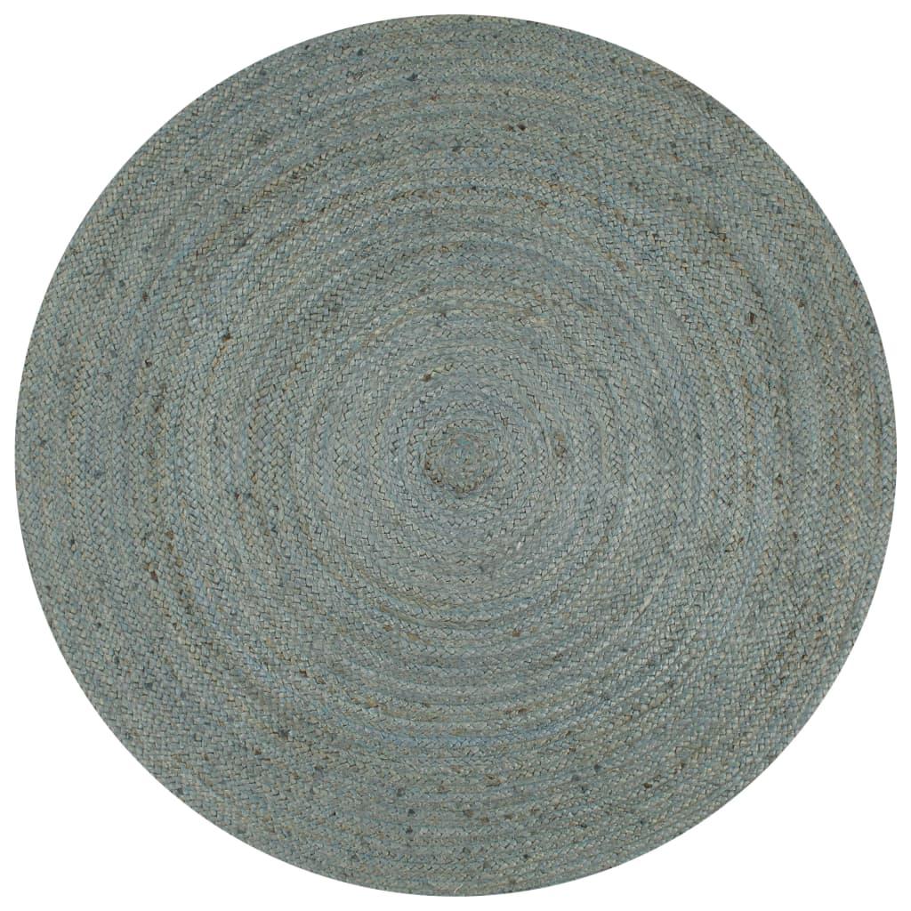 Kilimas, alyv. žal. sp., 150cm, džiutas, apval., rankų darbo