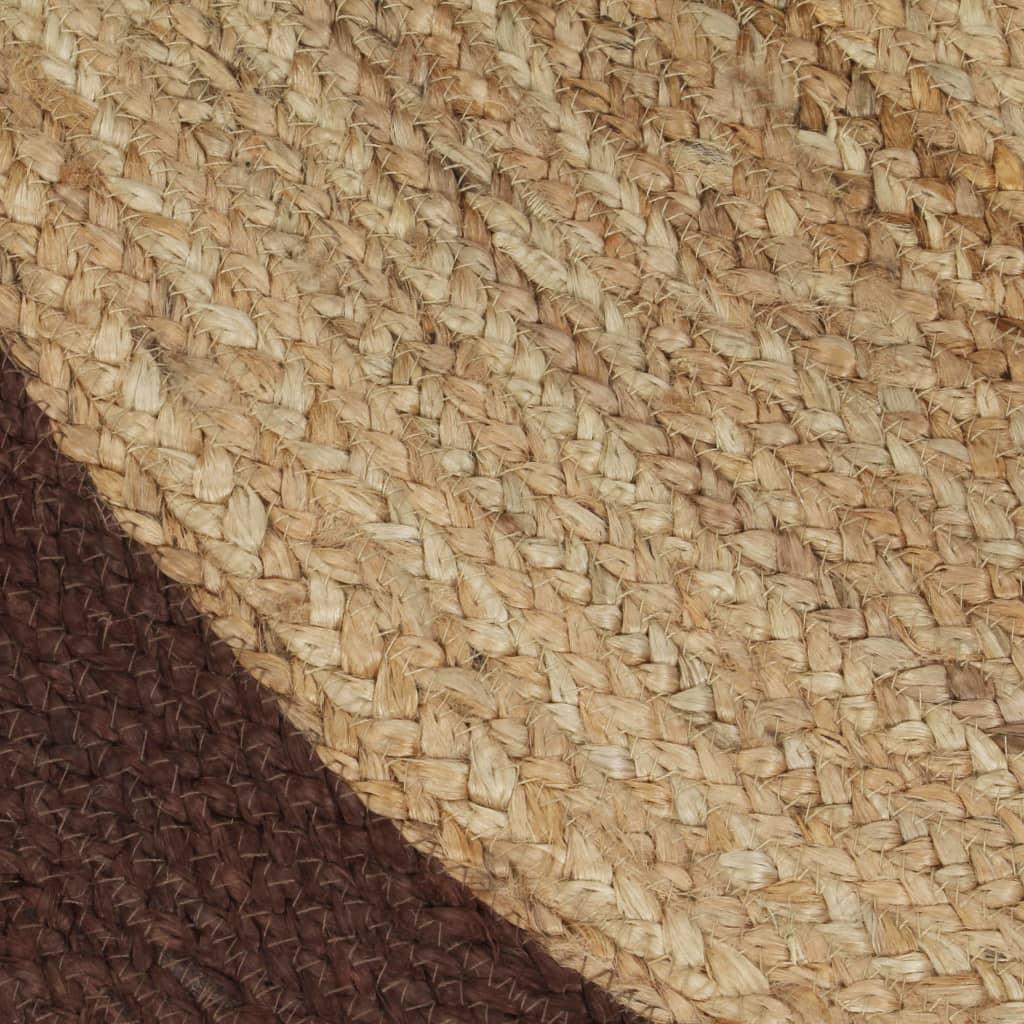 Kilimas, 150cm, džiutas, rankų darbo, su rudu kraštu