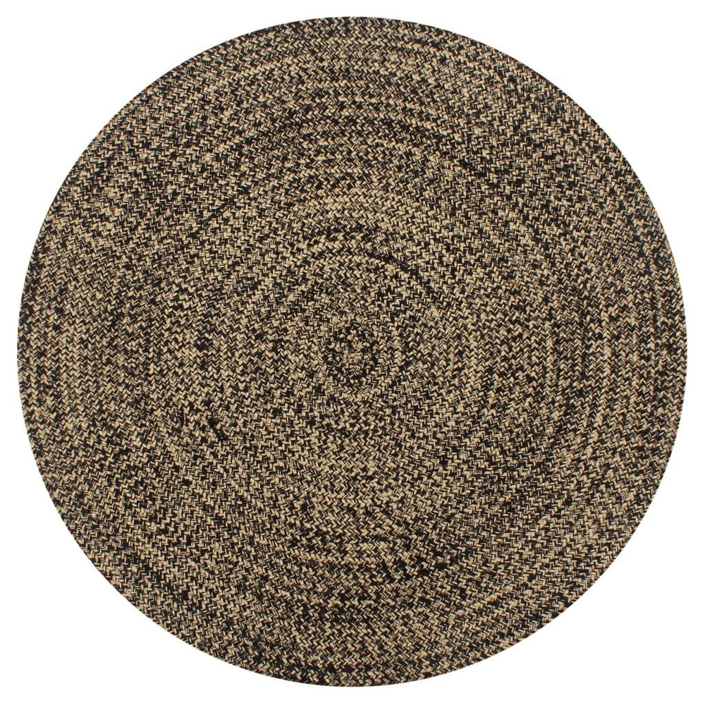 Kilimas, juodos ir natūralios sp., 90cm, džiutas, rankų darbo
