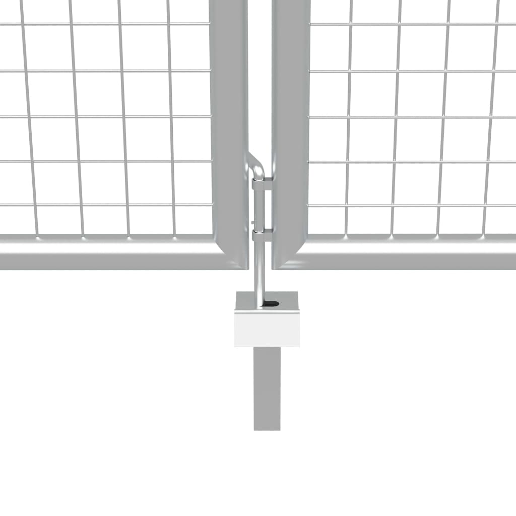 Sodo vartai, sidabrinės sp., 415x175cm, galvanizuotas plienas