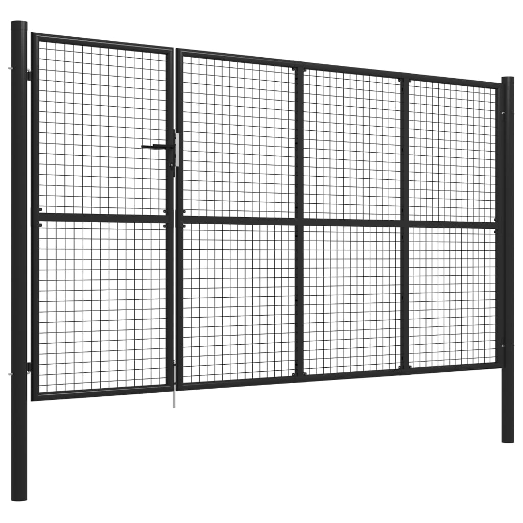 Sodo vartai, antracito spalvos, 350x150cm, plienas