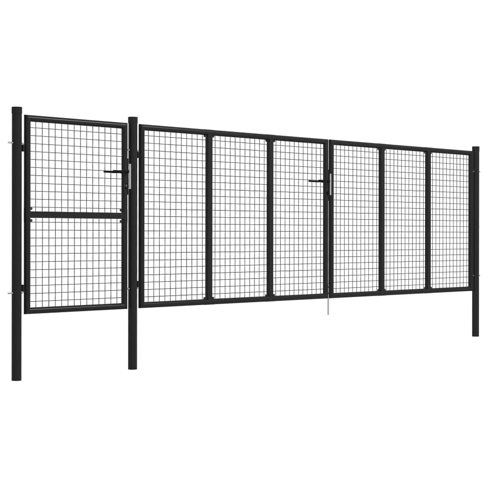 Sodo vartai, antracito spalvos, 500x125cm, plienas