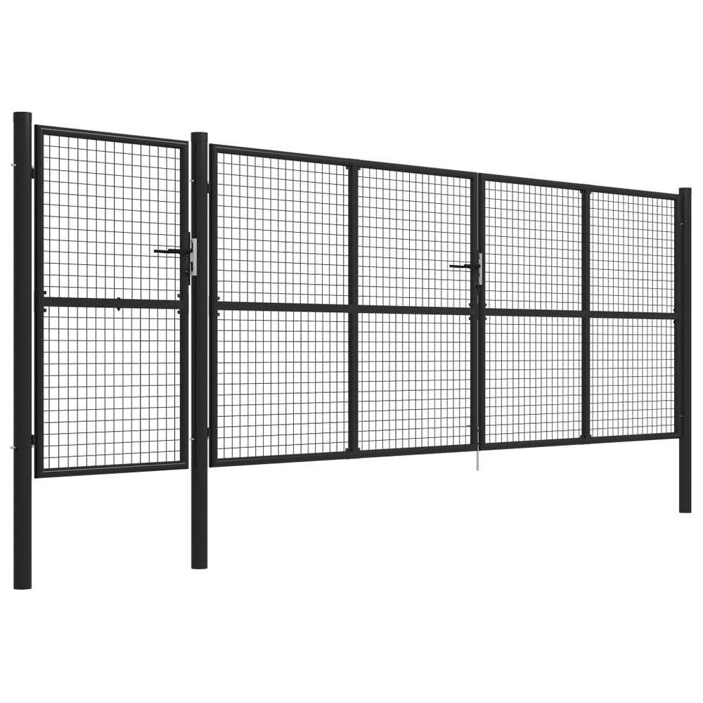 Sodo vartai, antracito spalvos, 500x150cm, plienas
