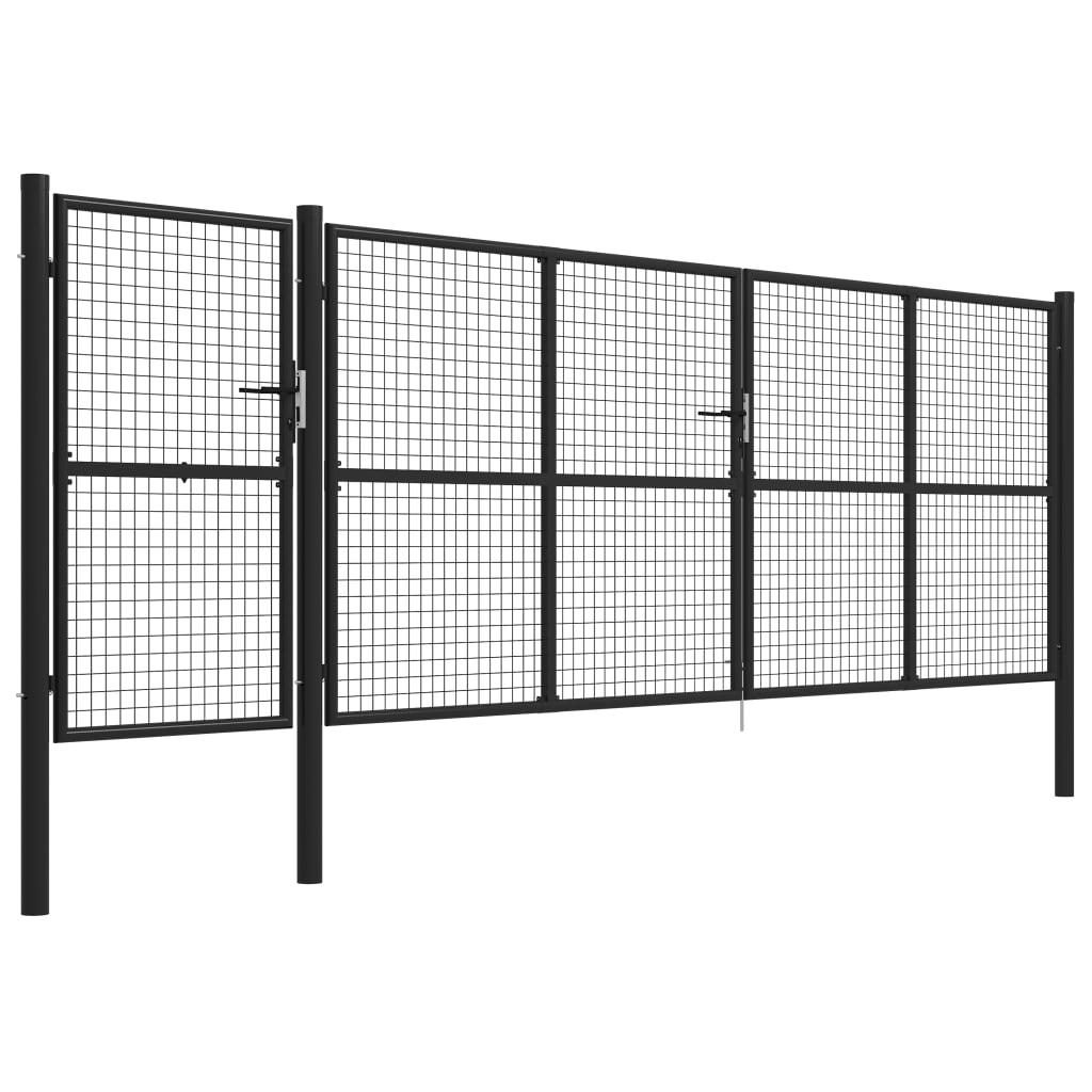 Sodo vartai, antracito spalvos, 500x150cm, plienas