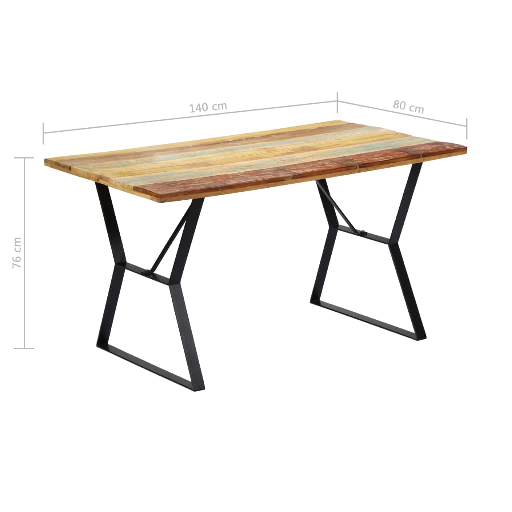 Valgomojo stalas, 140x80x76cm, perdirbtos medienos masyvas