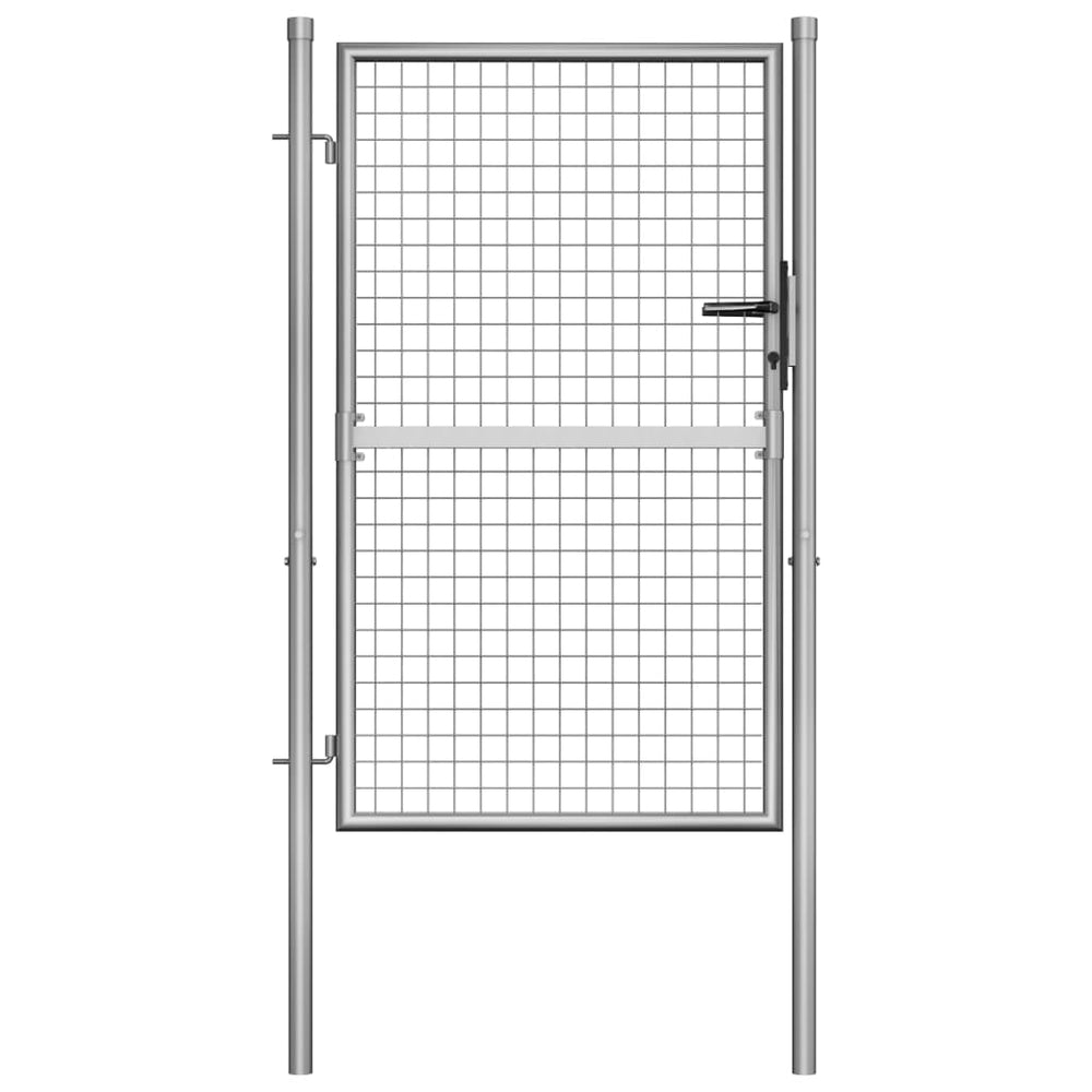 Sodo vartai, sidabrinės sp., 105x175cm, galvanizuotas plienas