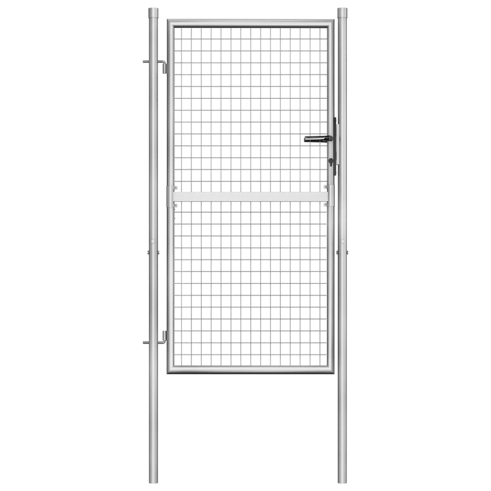 Sodo vartai, sidabrinės sp., 105x200cm, galvanizuotas plienas
