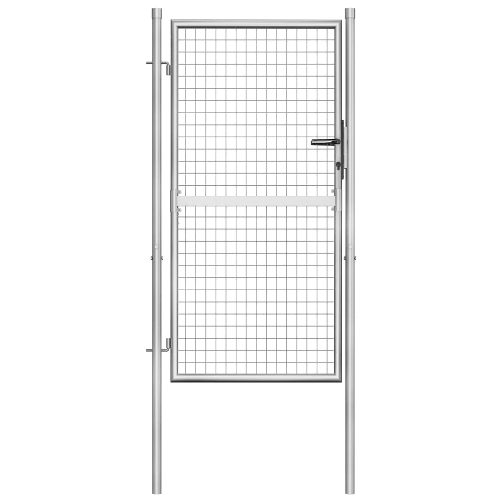 Sodo vartai, sidabrinės sp., 105x200cm, galvanizuotas plienas