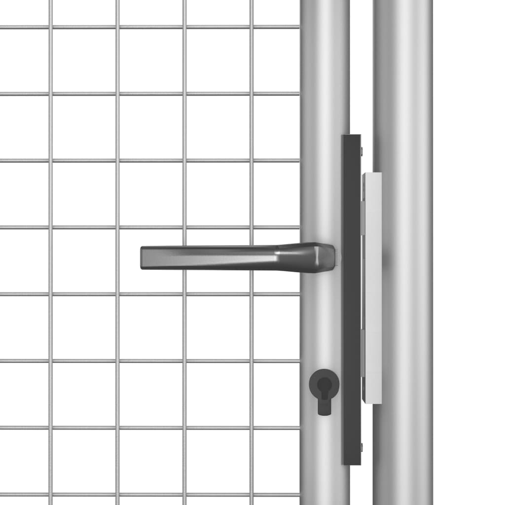 Sodo vartai, sidabrinės sp., 105x200cm, galvanizuotas plienas